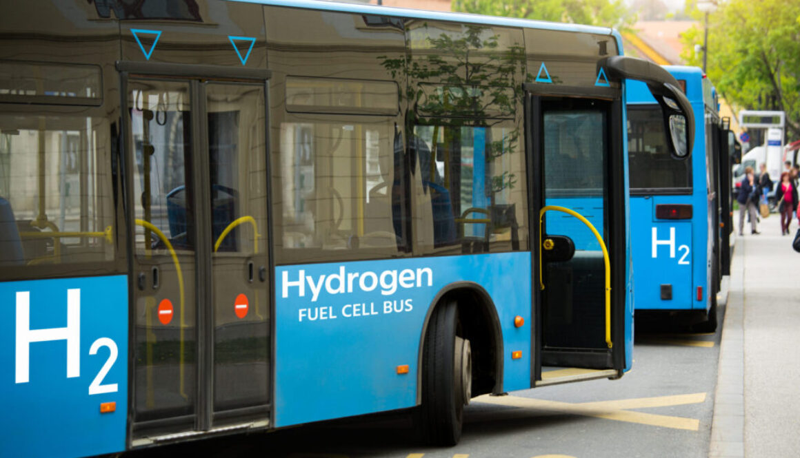 A hydrogen fuel cell buses